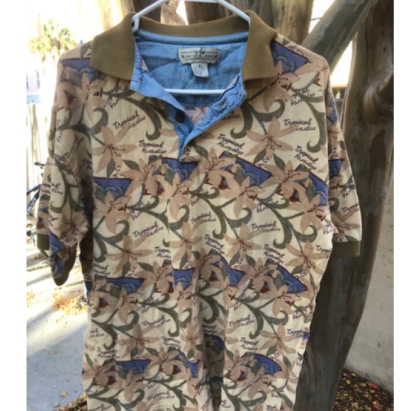 Hawaiin Inspired Polo Shirt - Picture 1 of 3